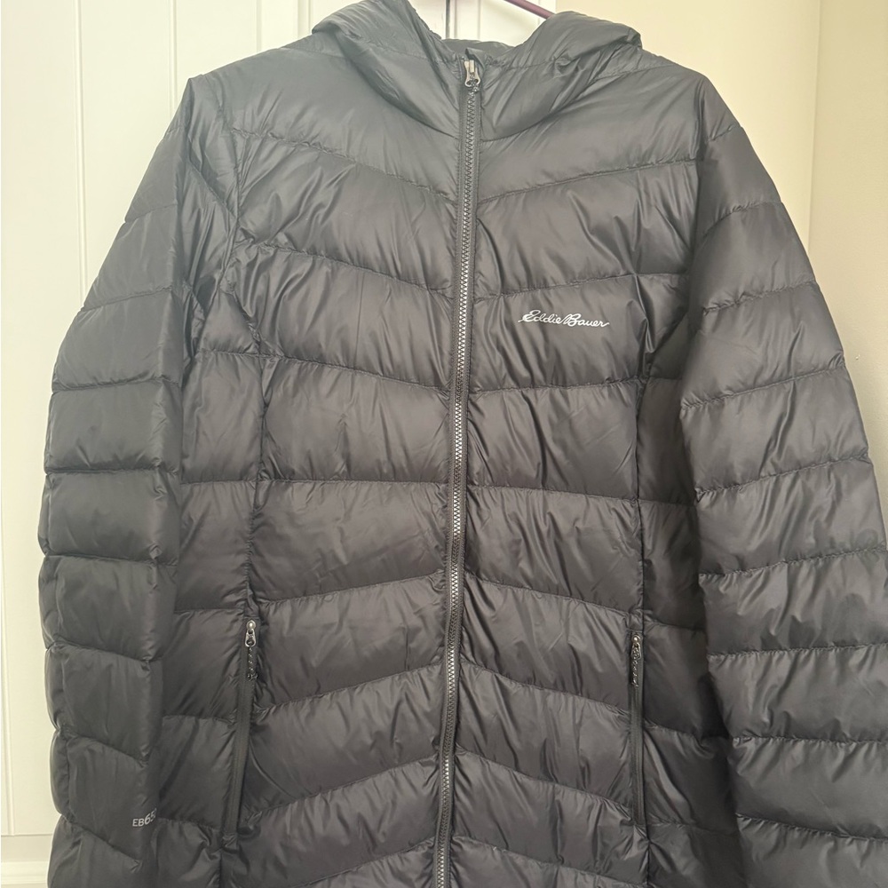 Eddie Bauer Chevron Hooded Down Parka
